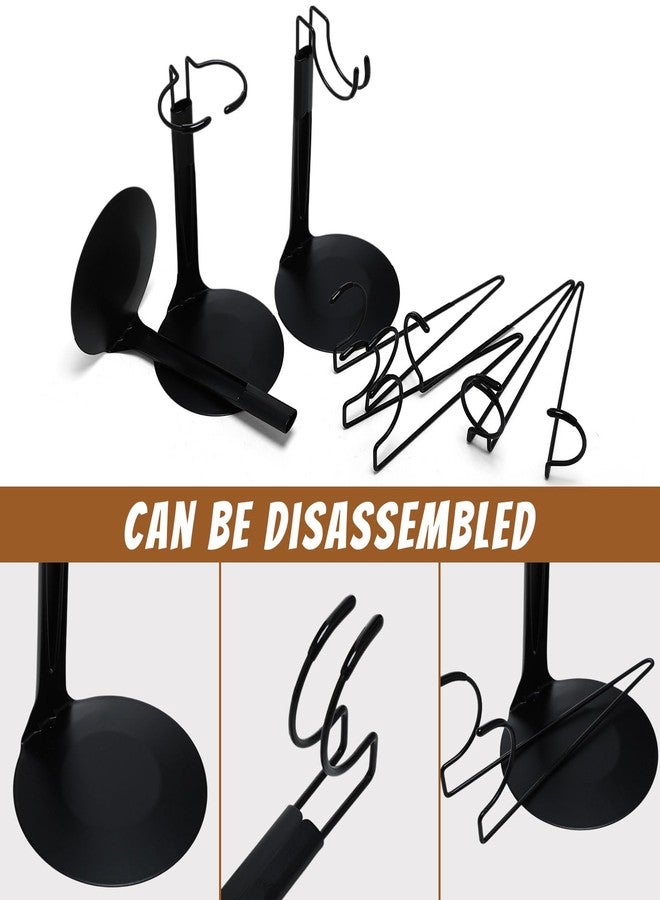 Yaocom 12 Pcs Doll Stands for 8 to 12 Inch Dolls Action Figure Stands 2 Styles Adjustable Doll Display Holder Rack with Expandable Waist Wire for Home Shop(Black) - Image 4